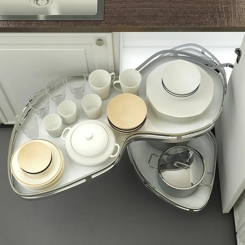 Cesta mueble de cocina estante doble almacenamiento de gran capacidad multifunción