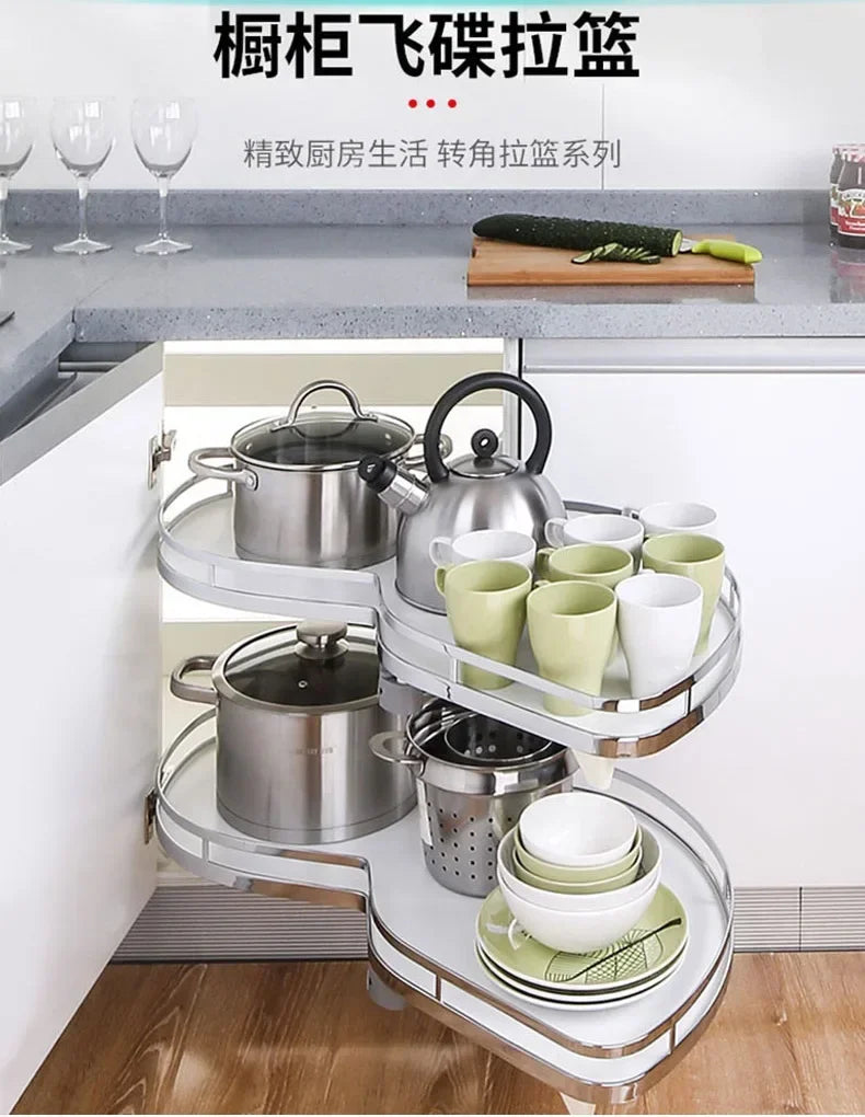 Cesta mueble de cocina estante doble almacenamiento de gran capacidad multifunción